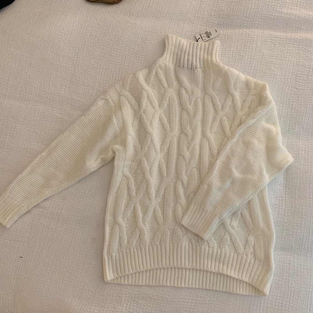 Express White Oversized Sweater